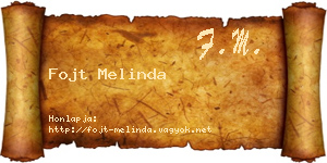 Fojt Melinda névjegykártya