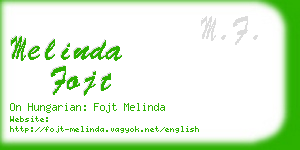 melinda fojt business card